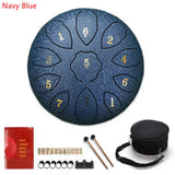 Tune Percussion Musical Instrument 8 Inch Steel Tongue Drum For Beginner Tune Hand Drum Pad Sticks Carrying Bag Percussion