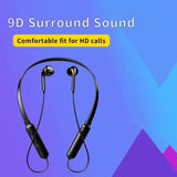 Wireless Bluetooth NeckHanging Stereo Noise Reduction Universal Sports Headset Microphone