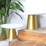 Metal Iron Cake Stand Round Pedestal Dessert Holder Cupcake Display Rack Bakeware for Birthday Wedding Party 20.5X12CM