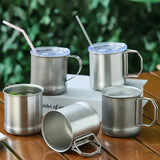Essential Camping Water Cup, 300ml Collapsible, Frosted Surface for Slip Resistance Wear Resistance, Safe and Reliable.