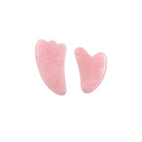 Rose Quartz Powder Crystal Jade Roller Massage Spa Pink Face Massagers Gua Sha Natural Stone Beauty Tools Facial Lift Up