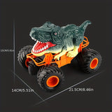 Remote Control Dinosaur Cars，Kids 2.4Ghz RC Dinosaur Truck Toys With Light Sound Spray Function