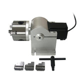 Claws Rotary 80mm Chuck 3 Jaws 4th Axis DM542 Drive For 20W 30W 50W Fiber Laser Nameplate Metal Marking Engraving hine