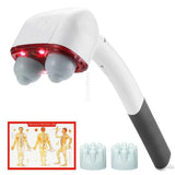 2 Heads Charging Electric Body Hammer Red Light Vibration Back Cervical Massage Stick Health Care Relieve Pain