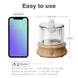 Glass Essential Oil Diffuser Humidifier Waterless Auto Shut-Off Colors Lights Aroma Diffusers For Bedroom Home Yoga Gift 80ML