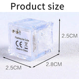 12Pcs Multi Color Flashing Glow In The Dark LED Light Ice Cube Glowinthedark For Drinking Party