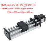50-400mm Effective Stroke CNC ear Guide Stage Rail Motion Slide Table SFU1204 SFU1605 SFU1610 Ball Screw Actuator Module XYZ