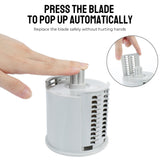 Manual Rotary Potato Chip Slicer Cutter Kitchen Gadget Shredded Potato Cheese Machine 3 in 1 Vegetable Chopper Multifunction