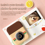 Print 1500mAh Instant Printing Camera HD Video Recording with Thermal Photo Paper Boys Girls Birthday Gift