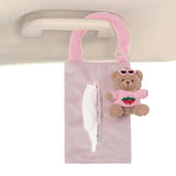 Cartoon Bear Doll Plush Cute Car Accessory Multifunctional Practical Tissue Holder Napkin Box For