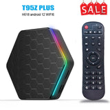 T95Z PLUS Smart Tv Android 12 H618 4GB RAM 128GB ROM Wifi6 2.4G/5G Wifi HDR 6K Media Player Set Top Box