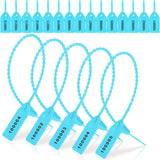 1000 Pcs Plastic Tamper Fire Extinguisher Security Tags Seals Safety Numbered Zip Ties Labels Light Blue