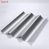 2/3/4 Groove Wave Baking Tray French Bread Baking Mold Wave Bread Baking Tool Nonstick Baguette Pan Practical Cake Baguette Mold