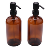 18 Oz Hand Glass Stainless Steel Push-Type Dispensing Bottle Soap Dispenser