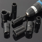 Wheel Lock Removal Kit,10Pcs Lug Nut Remover,1/2Inch-Drive Impact Out Bolt Extractor Socket For Removing Damaged Durable