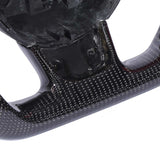 Steering Wheel Epoxy Coating Red 12 O-Clock  Stitching Carbon Fiber Fit for Audi A4/S4/RS4 B8.5 Facelift 2013 2014 2015 2016