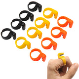 12 Pieces Finger Knife Ring Plastic Embroidery Quilting Thread Cutter Thimble Sewing Accessories Handcraft DIY Tool with Blade