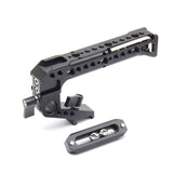 Camera Handle Cage Universal Camera Cage Chute Handle with 4 Cold Boot Mouth Handheld Hand Grip for Dslr Camera Monitors Light