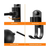 Bicycle 180 Degree Rotation Rack Motorcycle Hanger for Motorcycle, Coat, Cap, Football Helmet