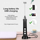 3 In 1 Wireless Milk Frother Handheld Foam Maker Lattes Coffee Whisk Mixer Foamer for Cappuccino Frappe Matcha Frothing Wand