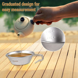 LIXADA 2pcs Stainless Steel Travel Sierra Cup 200ml Measuring Bowl for Backpacking Camping Picnic Cookware