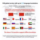 P40Intelligent Voice Translator Real-time Simultaneous One 138 Languages Offe PhotoTranslation Conference Travel Learn New
