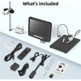 TOMLOV DM401 Pro 2K Digital 1200x 7 inch HD LCD Buttom LED Light Stage Included 24MP Coin Microscope
