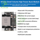 DC-DC Step Down Buck Supply Module DC 5.5V-36V input to 3.3V 5V 12V Output 3A 8W Converter High Power Board