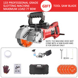 220V electric hine dust-free grooving artifact water and electricity installation wall concrete cutting