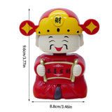 Dashboard Ornament God Of Wealth Solar Statue Road Joy Automotive Trim For Long Trip Or Daily