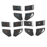 Steering Wheel Button Decor Wearproof Carbon Fiber Steering Wheel Switch Button Trim Stylish Easy Installation for Cars