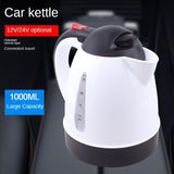 1000mL Electric 12V/24V 150W Portable Cigarette Lighter Kettle for Trip Car Truck Travel Coffee Heated Tea Pot