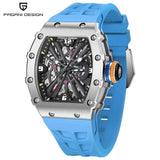 2023 PAGANI DESIGN New Men Quartz Wristwatch Hollow Out Square Stainless Steel Waterproof Clock Luxury Sapphire Watch for Men