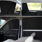 4-piece car window sunshade - magnetic insulated Oxford cloth, unlined privacy point sunshade