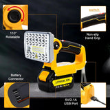 18W 2000LM LED Work Portable Outdoor Camping Light Rechargeable Lamps Flashlight for 18V Li-ion Battery