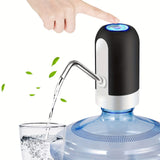1pc, 18.93 L Water Dispenser, USB Charging Universal Fit Water Bottle Pump For Drinking Water Portable Automatic Electric Pump Switch For 7.57 - 18.93 L Jugs,  For RV Outdoor Camping Picnic Office Travel Home Office School