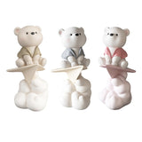 Adorable Bear Statue Ornament - Versatile Desktop Sculpture For Cabinets, Bookshelf, Entryway