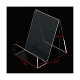 Acrylic Book Stand with Ledge Clear Display Easels Plate for Books Display, Music Sheets, Artworks, CD, (5Large+5Small)