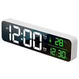 Table Digital Mirror Alarm Clock Watch For Bedrooms Snooze Function Electronic Desk Clocks