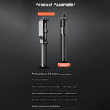 1.5M Selfie Stick Tripod Camera tripod with Bluetooth Remote Controller for Cell Phone for Iphone Video Recording Vlogging