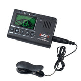 Aroma AMT-560 Electric Tuner & Metronome Built-in Mic with Pickup Cable 6.3mm for Guitar Chromatic Bass Violin Ukulele