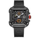 Luxury Watches for Men  Brand ONOLA Unique Square Design Fashion Quartz Sports Tape Watch Men Waterproof Relogio Masculino