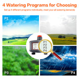 Water Garden Hose Smart Sprinkler 2 Outlets Large LCD Screen Programmable Irrigation Timer for Yard Lawn