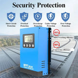 MPPT Wifi Solar Charge Controller 12V/24V/36V/48V Dual USB LCD Display Panel Charger Regulator 30A/40A/50A/60A/80A/100A/120A