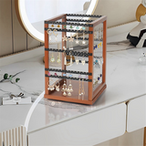Organizer Earring Stand 360 Rotating Necklace Earrings Storage Rack Jewelry Tower Bracelet Holder