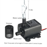 Decdeal Ultra-quiet Mini USB DC5V 4.8W 300L/H Lift 300cm Brushless Water Pump Waterproof Fountain with Flow Adjustment Function