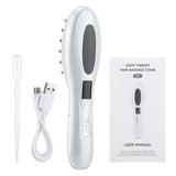 Red Light LED Therapy Comb for Growth EMS Microcurrent Massager Oil Applicator Bottle Scalp Root comb Brush Hair Care