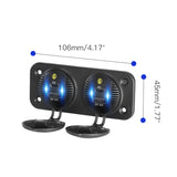 36W+36W Daul Usb QC 3.0 + Type-c PD Car Panel Charger Socket Waterproof with Cable for Marine Boat Motorcycle Truck