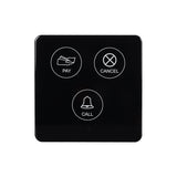 TD033 Black Four Key Square Capacitive Touch Caller Scratch Resistant Tempered Glass Panel