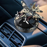 Solar Air Freshener Helicopter Automatic Rotation Essential Oil Diffuser Dashboard Camouflage Ornament Car Accessories